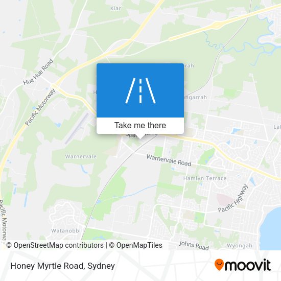 Honey Myrtle Road map