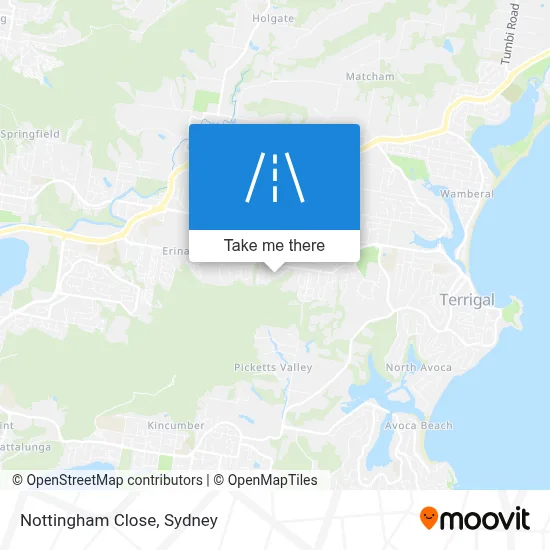 Mapa Nottingham Close