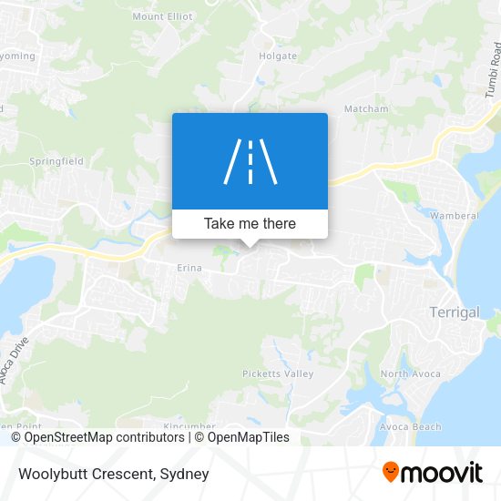 Woolybutt Crescent map