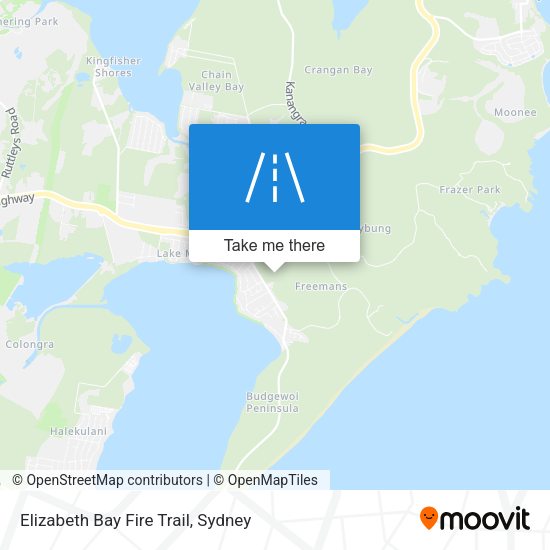 Elizabeth Bay Fire Trail map