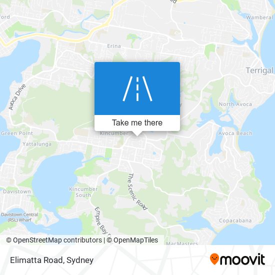 Mapa Elimatta Road