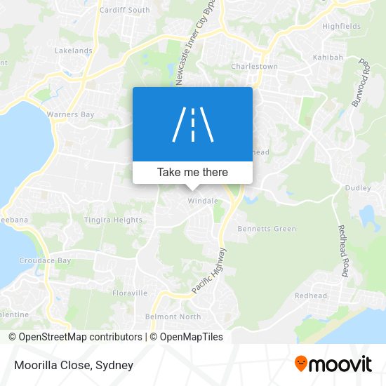 Moorilla Close map