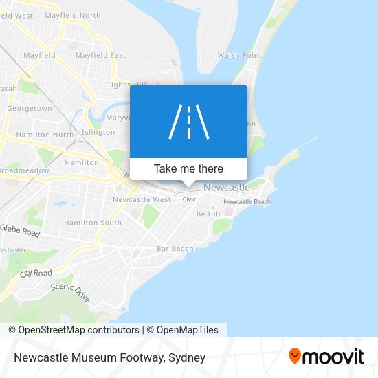 Newcastle Museum Footway map