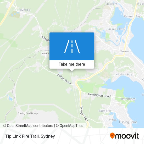 Tip Link Fire Trail map
