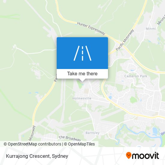 Kurrajong Crescent map