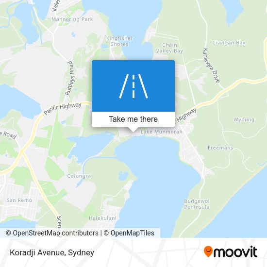 Koradji Avenue map