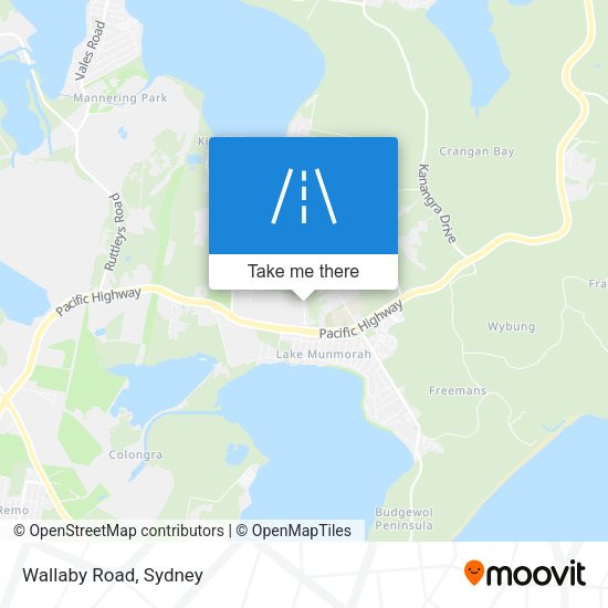 Wallaby Road map
