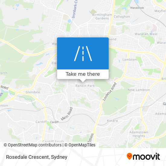 Mapa Rosedale Crescent