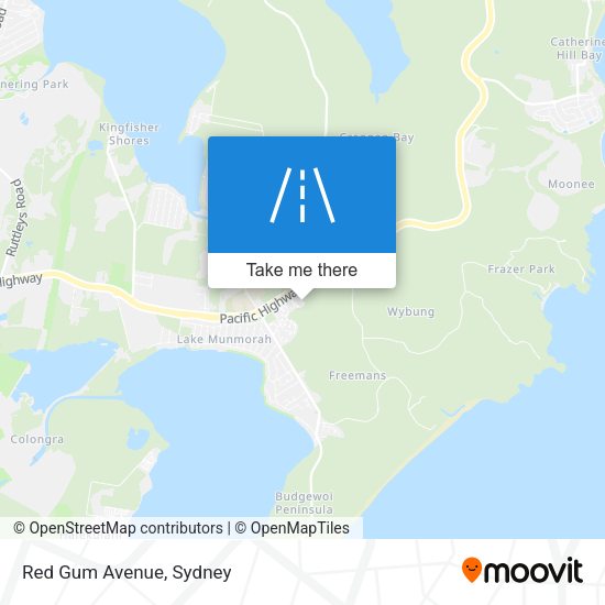 Red Gum Avenue map