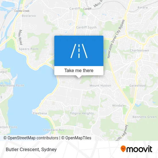 Mapa Butler Crescent