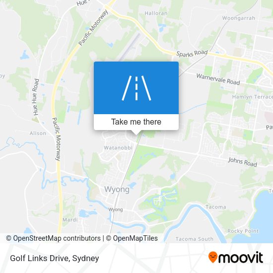 Golf Links Drive map