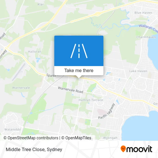 Mapa Middle Tree Close