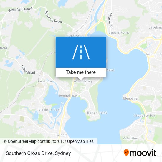 Southern Cross Drive map