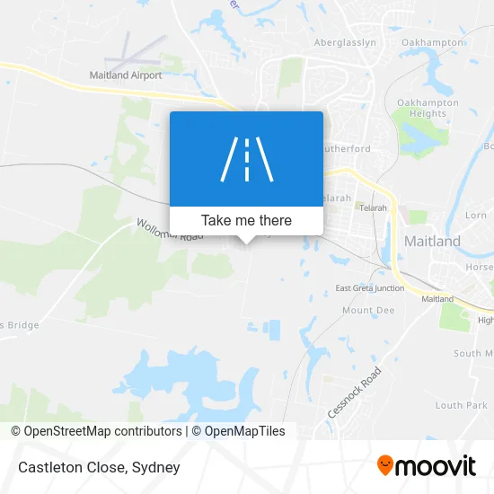 Mapa Castleton Close