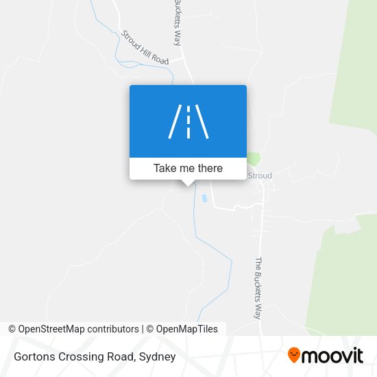 Gortons Crossing Road map