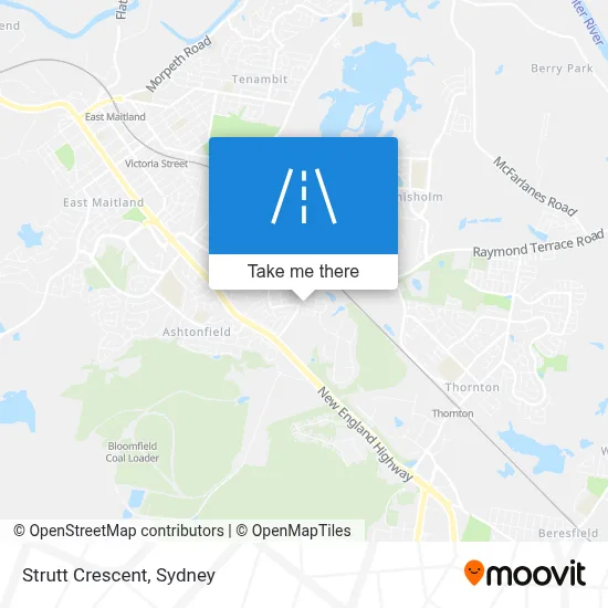Mapa Strutt Crescent