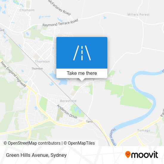 Green Hills Avenue map