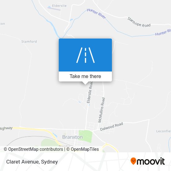 Claret Avenue map