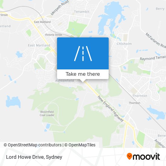 Mapa Lord Howe Drive