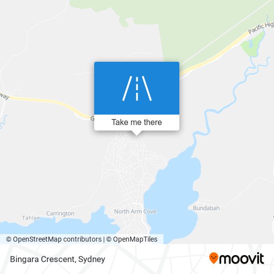 Mapa Bingara Crescent