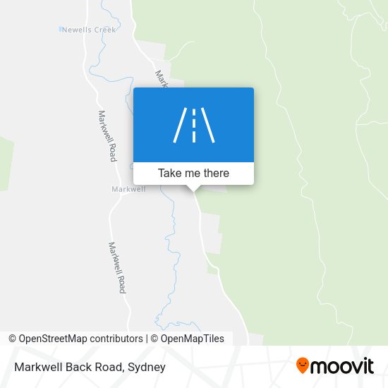 Markwell Back Road map
