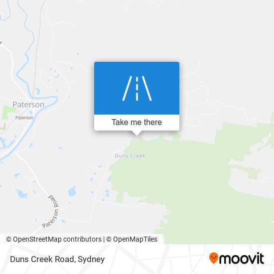 Duns Creek Road map