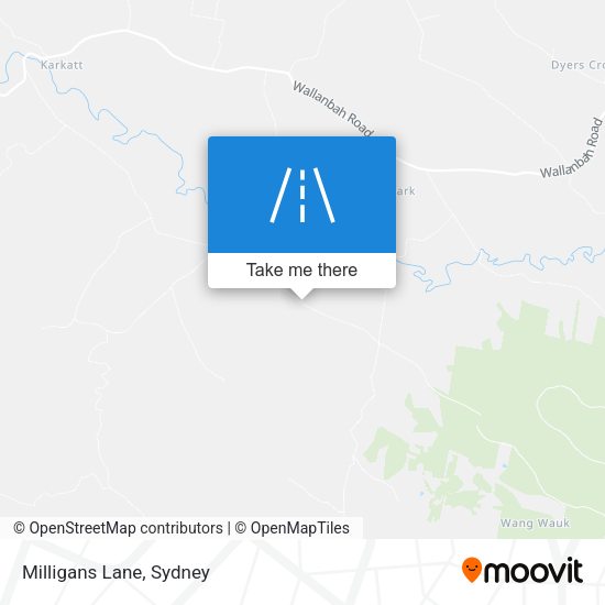 Milligans Lane map