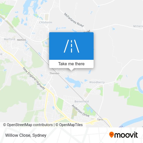 Willow Close map