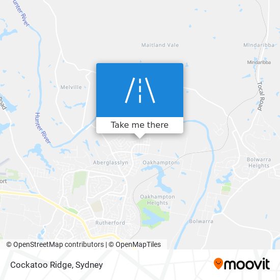 Mapa Cockatoo Ridge