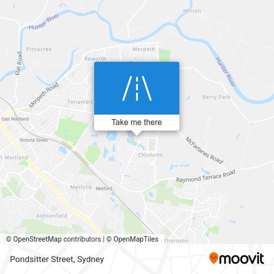 Pondsitter Street map