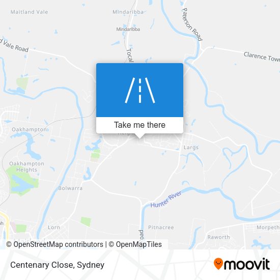 Centenary Close map