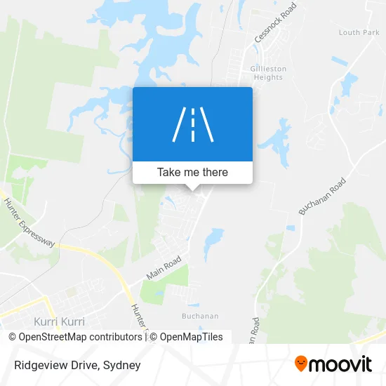 Mapa Ridgeview Drive