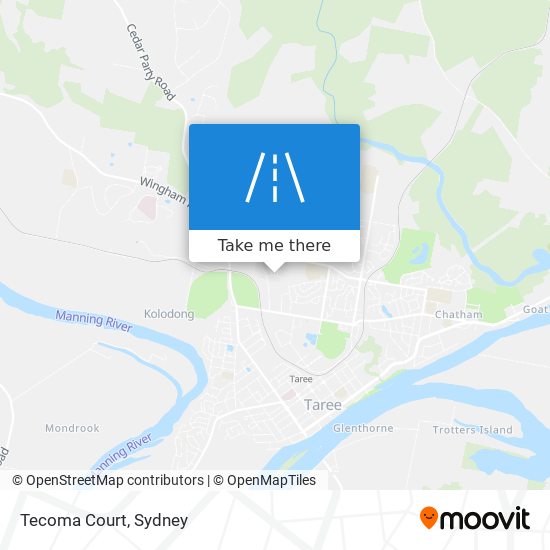 Mapa Tecoma Court