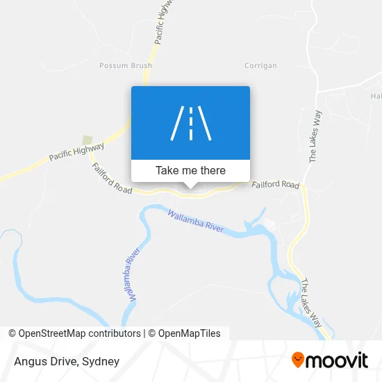 Mapa Angus Drive