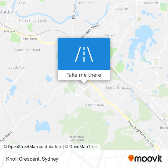 Knoll Crescent map