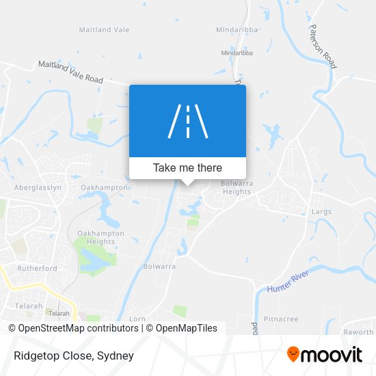 Ridgetop Close map