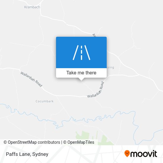 Paffs Lane map