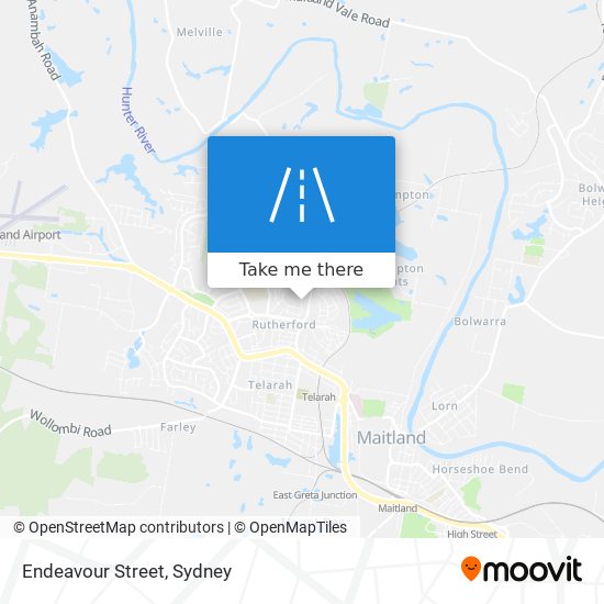 Mapa Endeavour Street