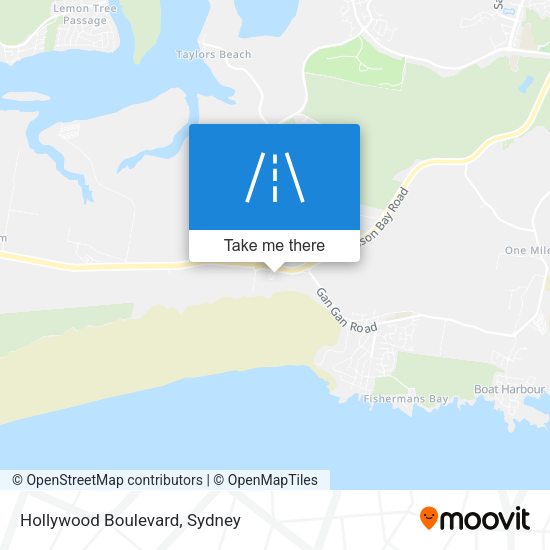 Hollywood Boulevard map