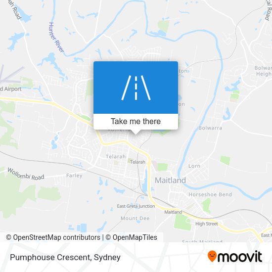 Pumphouse Crescent map