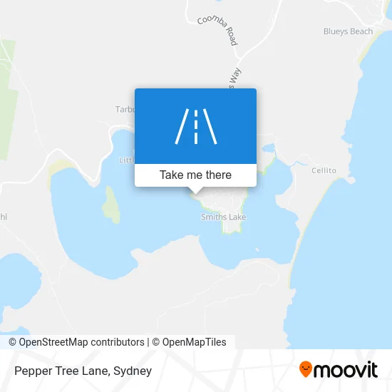 Mapa Pepper Tree Lane