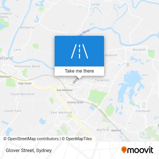 Glover Street map
