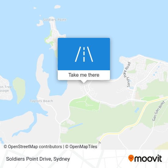 Soldiers Point Drive map