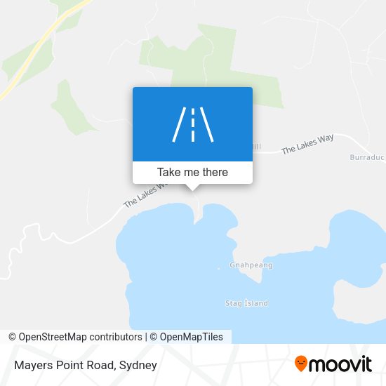 Mayers Point Road map