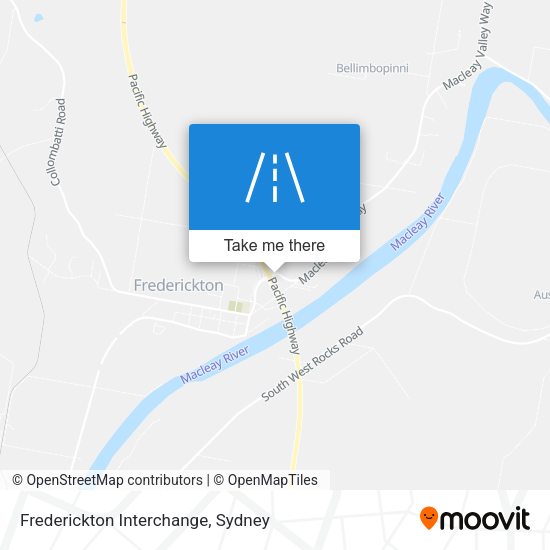 Frederickton Interchange map