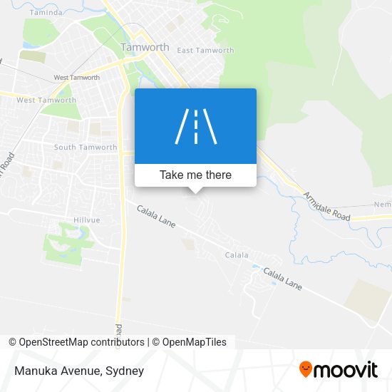 Manuka Avenue map