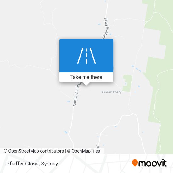Pfeiffer Close map