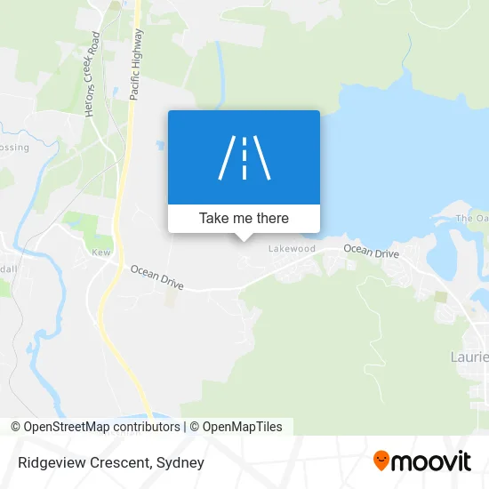 Mapa Ridgeview Crescent