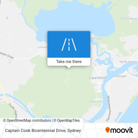 Captain Cook Bicentennial Drive map