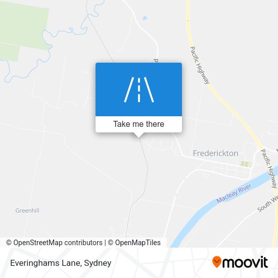 Everinghams Lane map